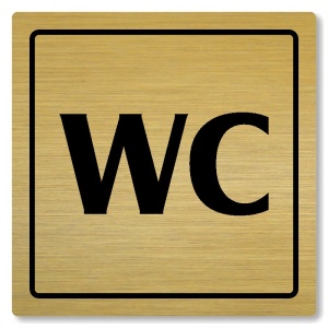 WC, 80x80mm, zlatá, Arizona